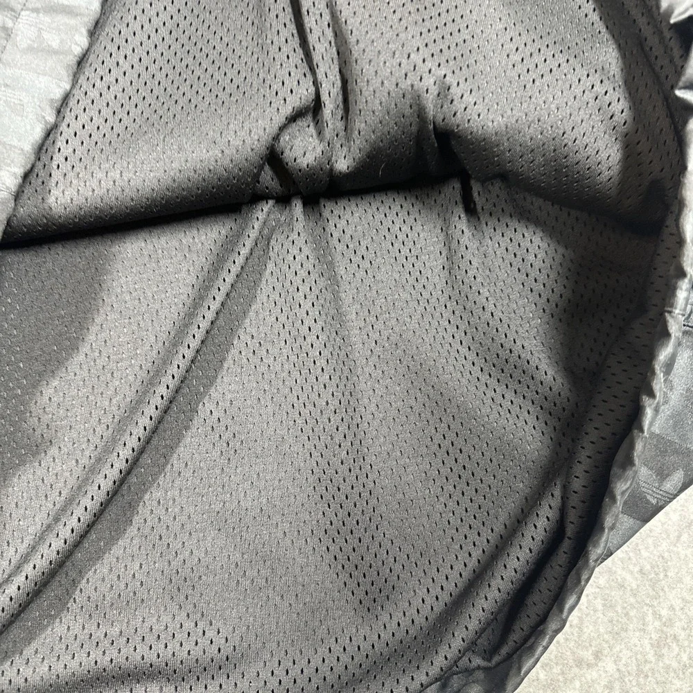 Adidas Track Jacket & Pants Men's Medium Black Logo‎ All Over Print Hooded Lined